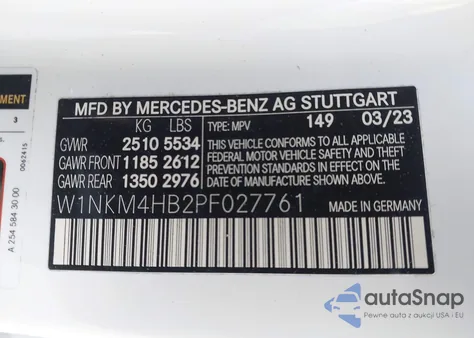 2023 Mercedes-Benz Glc 300 4Matic Suv из США, поврежденный, VIN W1NKM4HB2PF027761